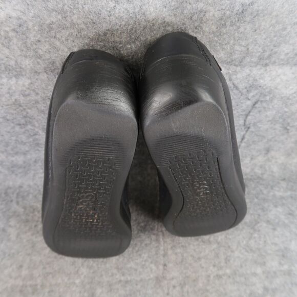 Sas Shoes Womens 9 Bounce Lace Up Moc Comfort Classic Leather Black Career Wedge - Picture 11 of 15